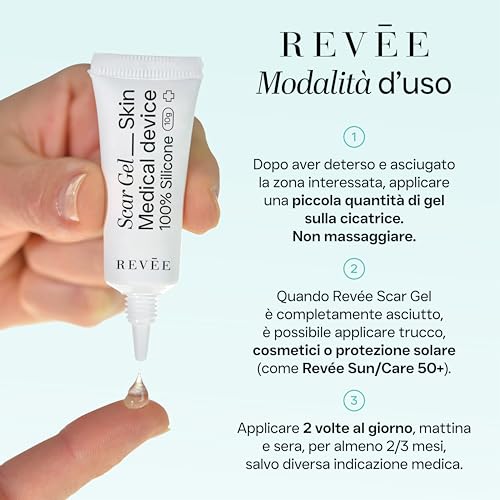 Thumbnail 7 de REVÉE Scar Gel 10g: Gel al Silicone al 100% per cicatrici ipertrofiche e cheloidi