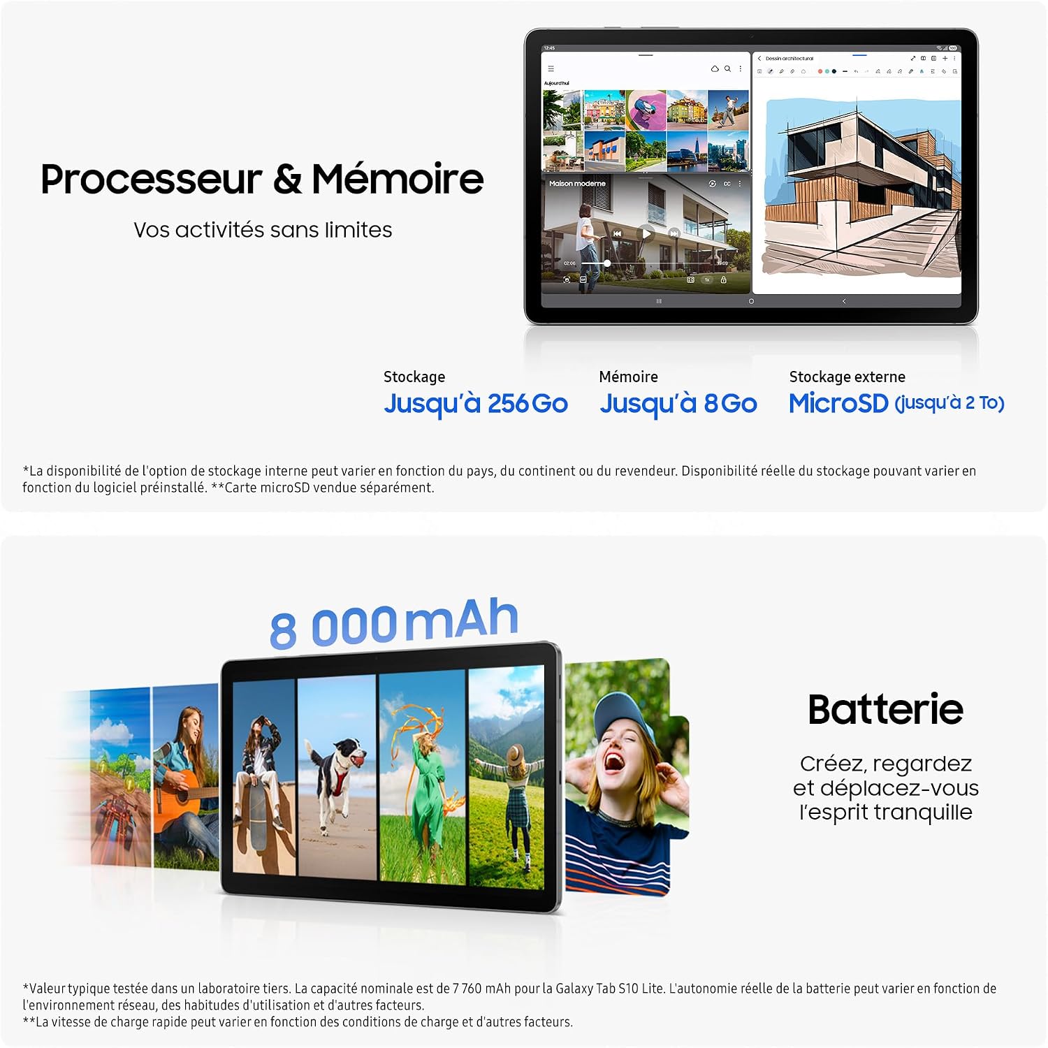 Detalle de Samsung Galaxy Tab S10 Lite (10,9"), 5G, 128 Go – Tablette Android avec S Pen inclus (Gris, version FR)