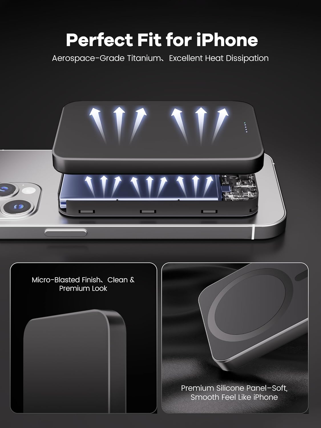 Thumbnail 6 de Catmart V11 Magnetic Power Bank, 5,000mAh Titanium, 0.3-Inch Slim Design