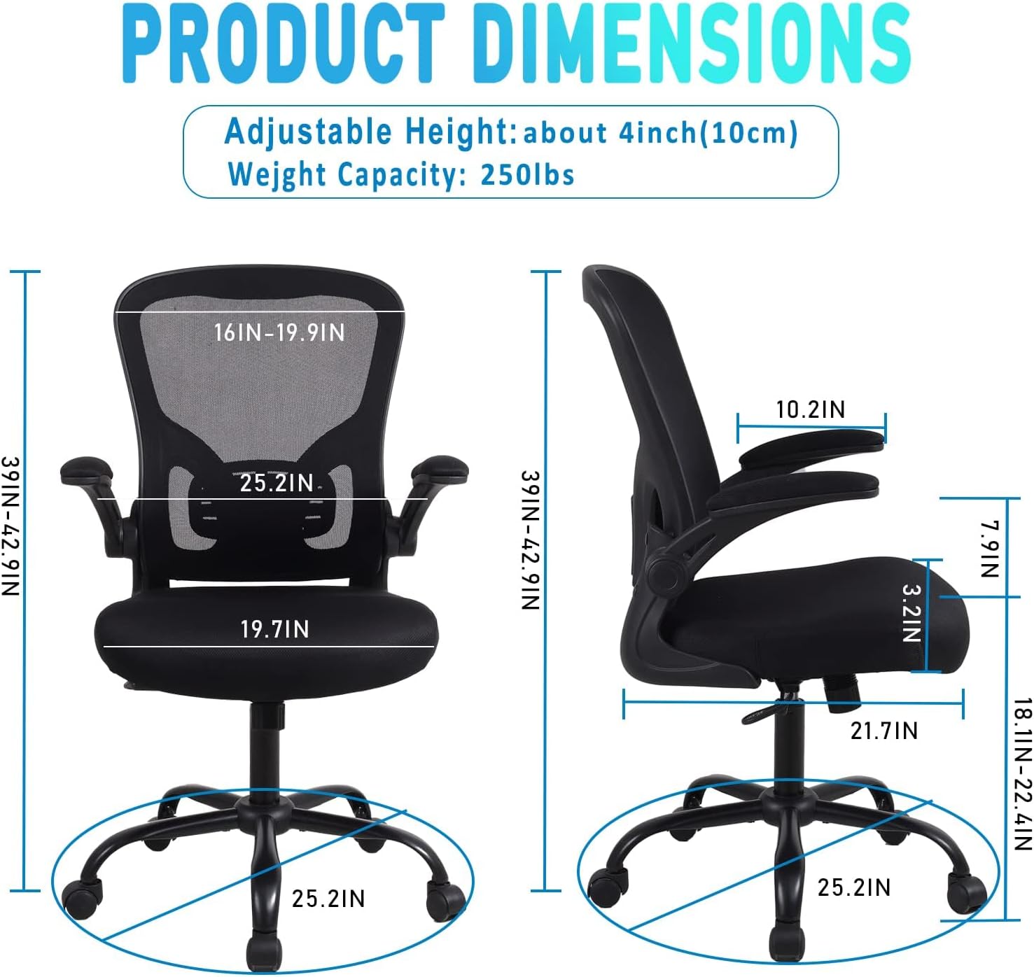 Detalle 2 de Youhauchair Office Chair 250 lbs