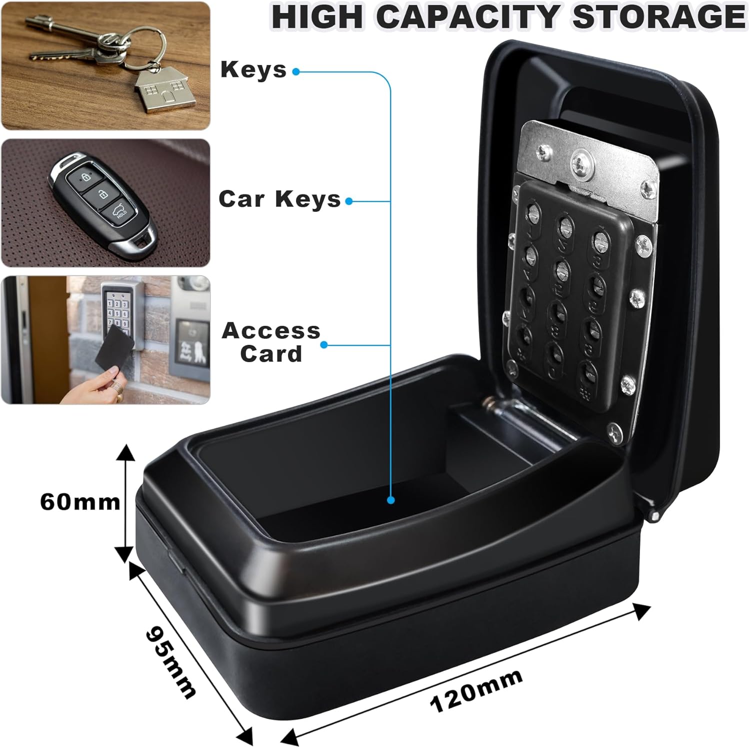 Thumbnail 2 de Laihur Key Safe Wall Mounted 12-digit combination key box 🔐