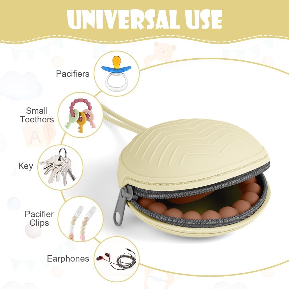 Thumbnail 2 de Aolso Porta Succhietto in Silicone: Custodia lavabile per ciuccio con chiusura a Cerniera