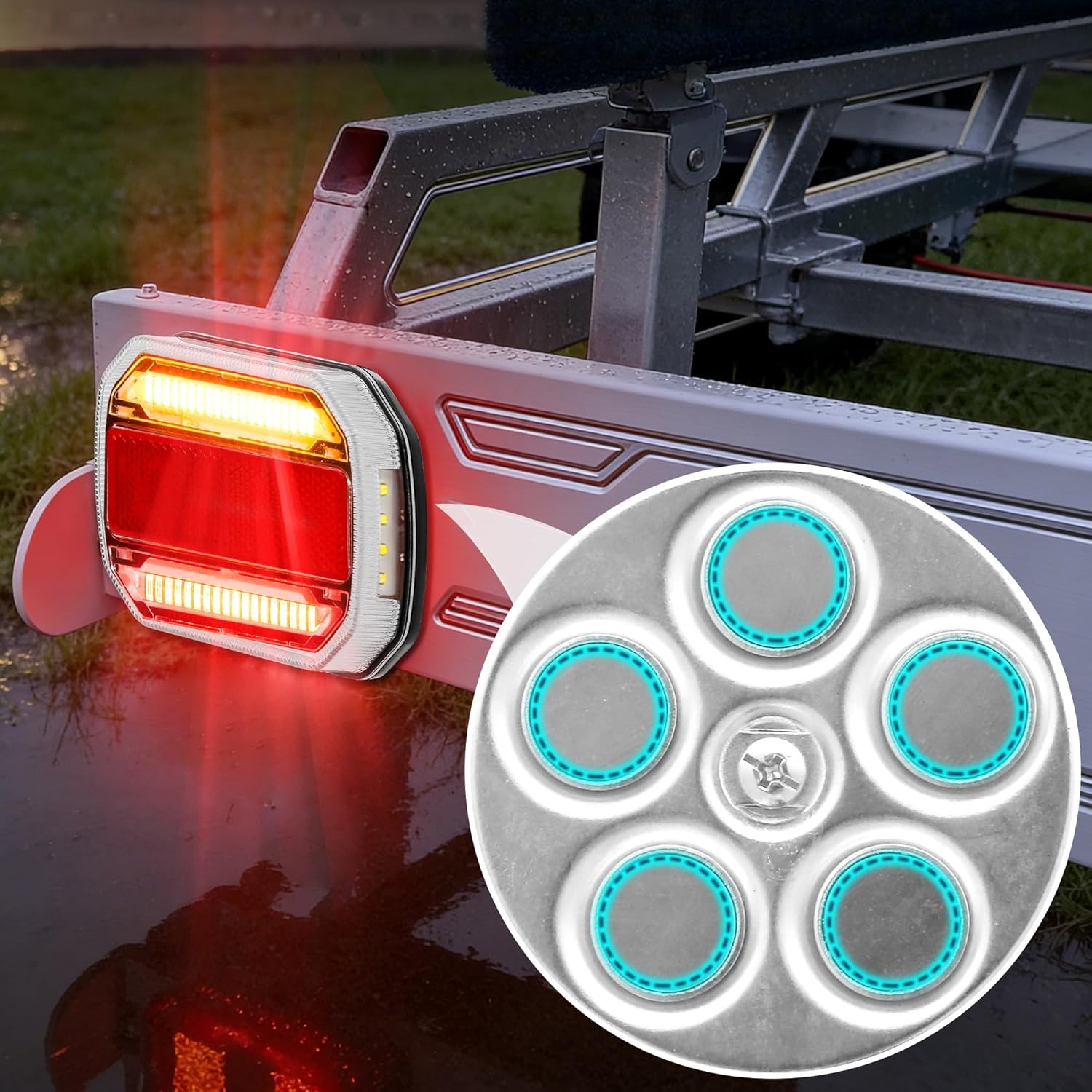 Thumbnail 6 de DARKGUARD Magnetic LED Trailer Lights Kit with 7 Pin Plug, IP65 (12V/24V) – 7.5m Cable