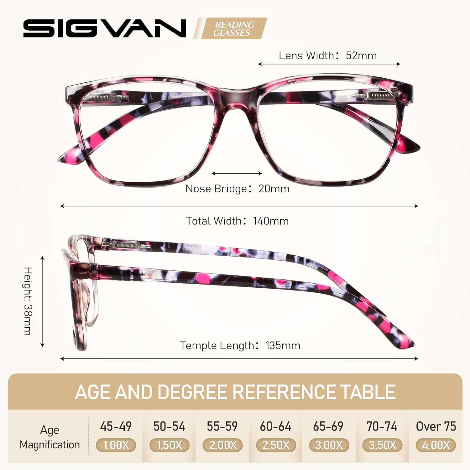 Detalle 2 de SIGVAN Ladies Reading Glasses Blue Light Blocking ๐