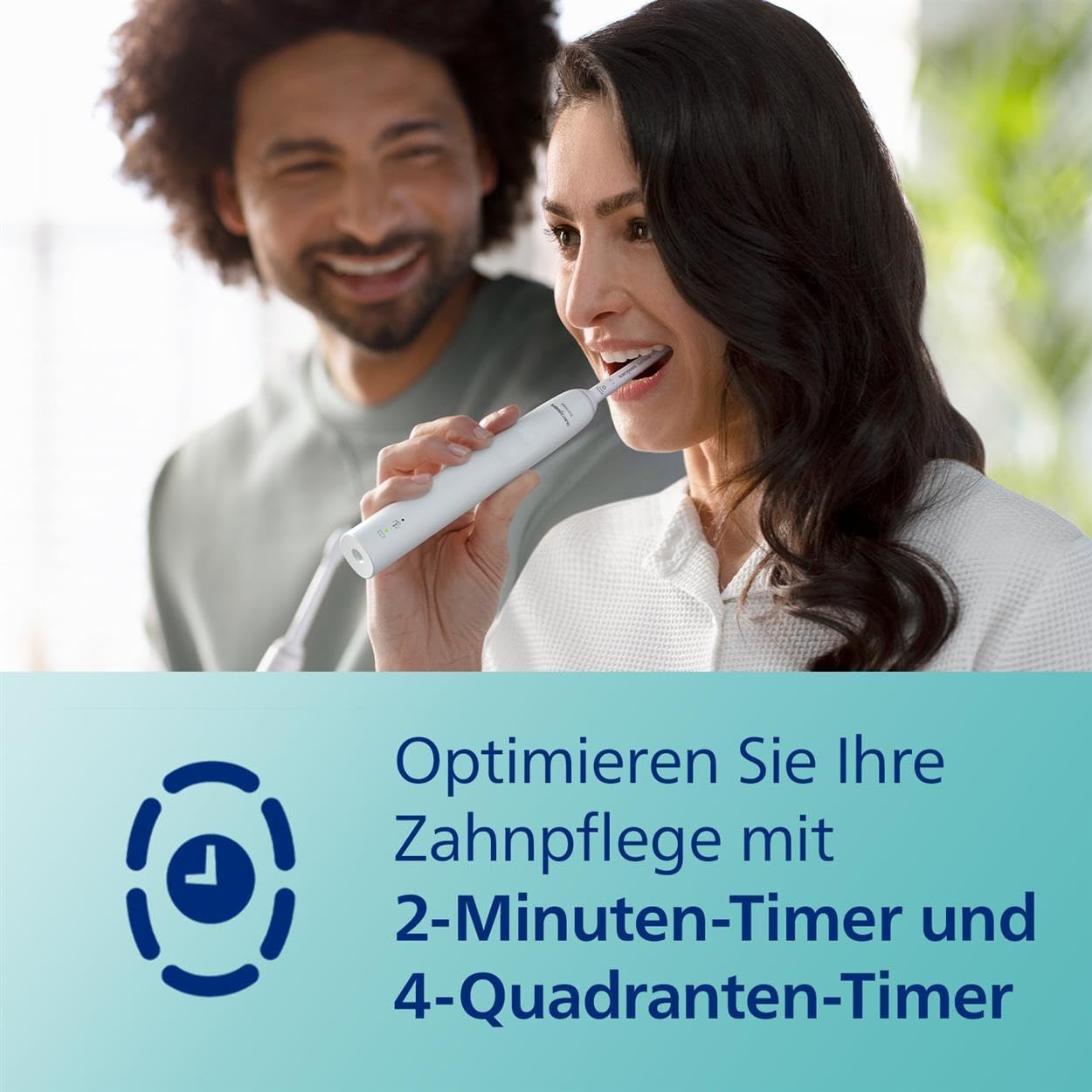 Thumbnail 5 de Philips Sonicare 3100 HX3675/13 – elektrische Schallzahnbürste im 2er-Set mit Timer und Andruckkontrolle