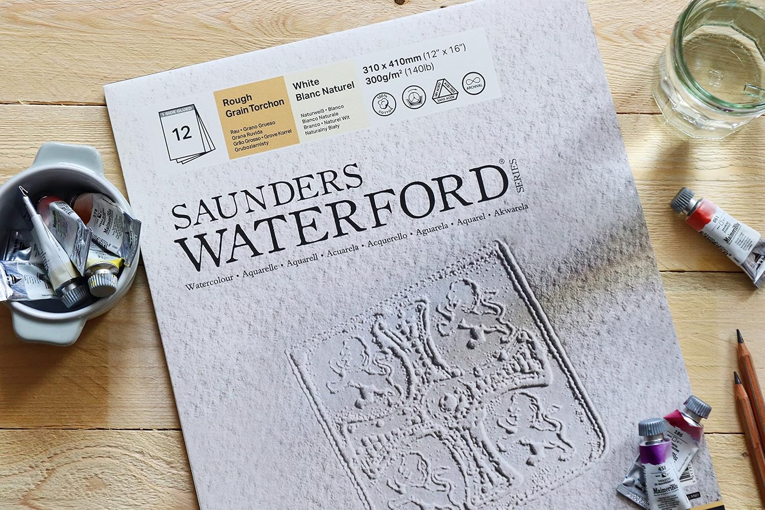 Thumbnail 3 de SAUNDERS WATERFORD SERIES ST Cuthberts blocco carta per acquerello 31x41 cm, 12 fogli, 300 g/m², bianco naturale, grana ruvida