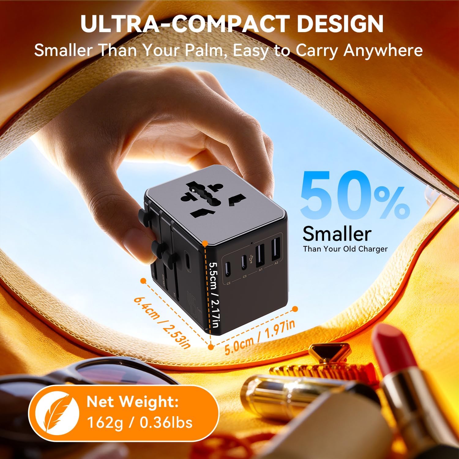 Thumbnail 6 de Auxmir Reiseadapter Weltweit – Universeller Steckdosenadapter mit USB-C und USB-A, 2500W, Safe & Kompakt