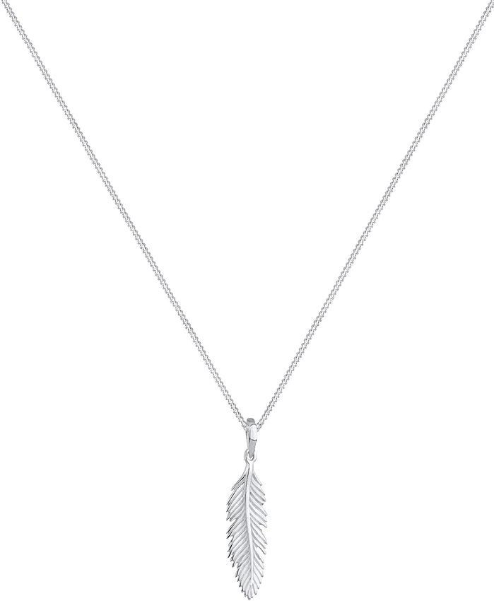 Detalle 2 de Elli Collar Mujer Colgante Pluma Juguetón Plata 925