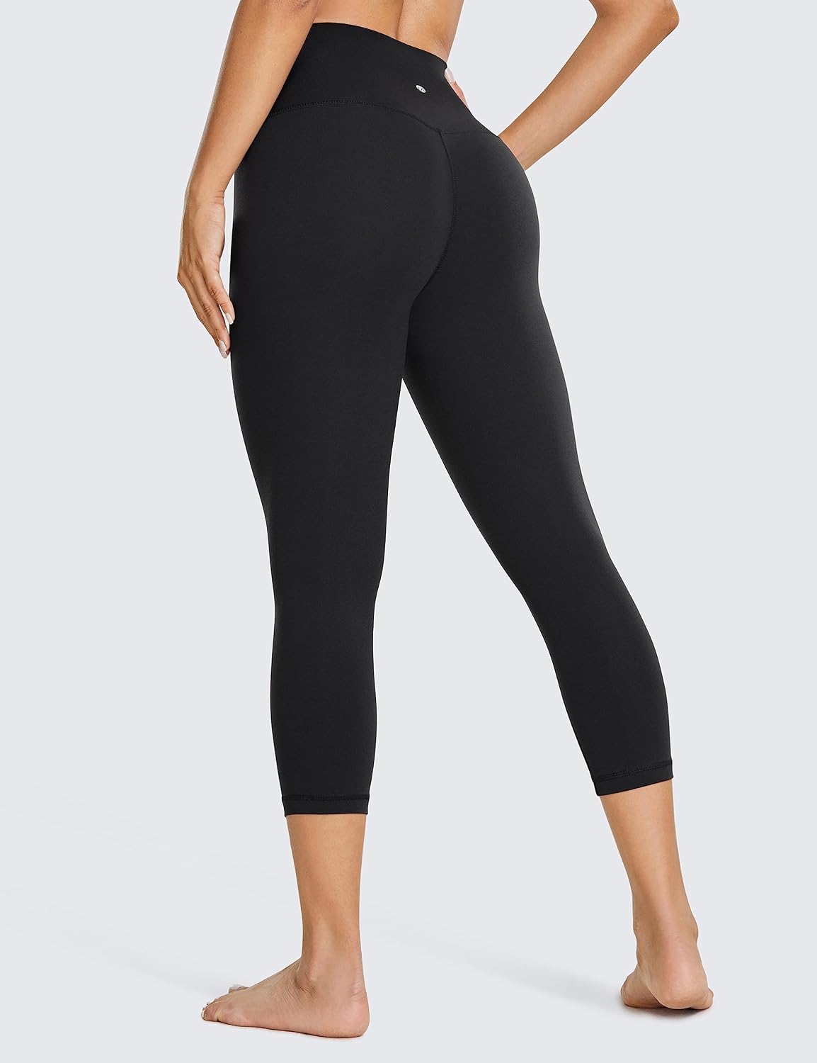 Detalle de CRZ YOGA Butterluxe da donna a vita alta: leggings capri da salotto per yoga
