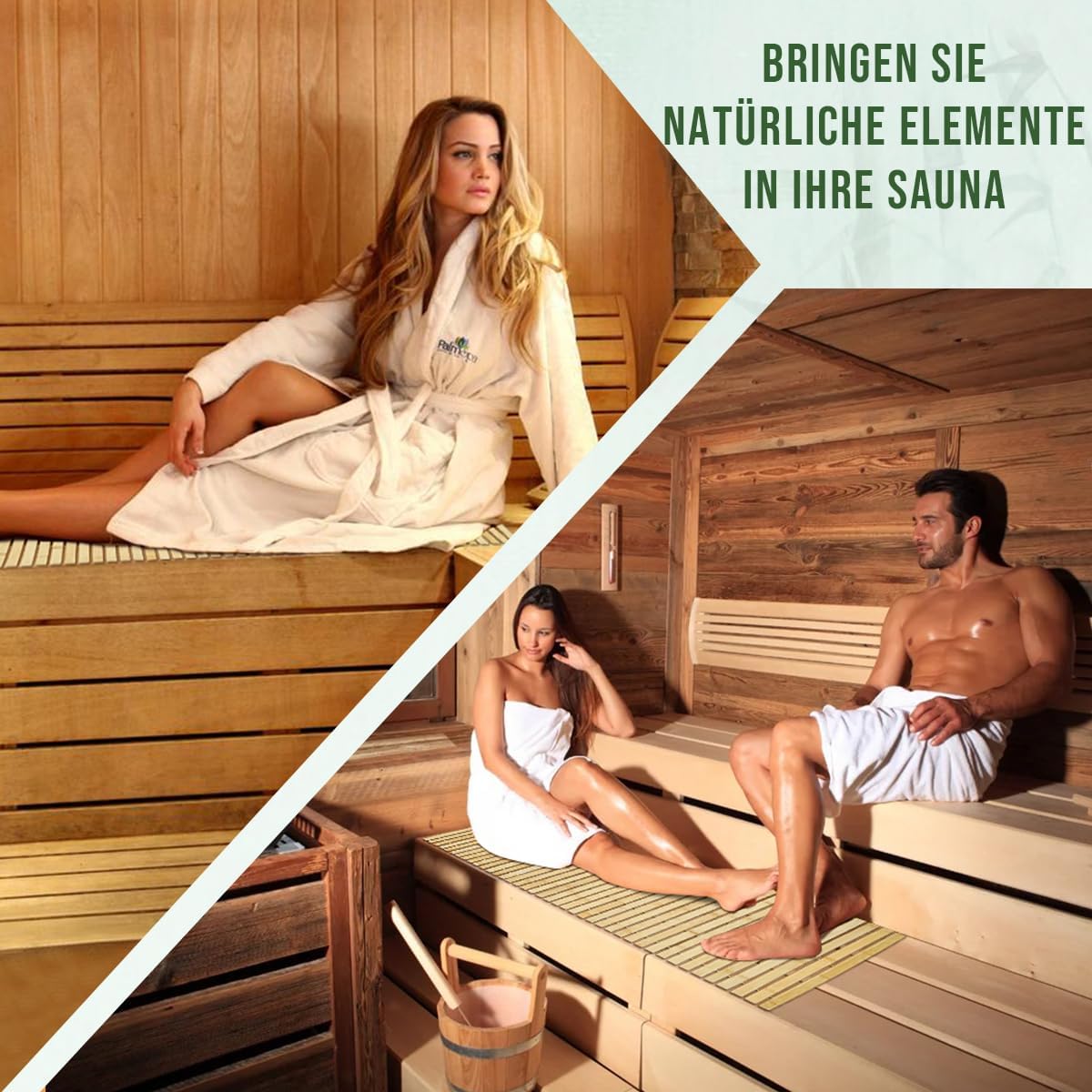 Thumbnail 1 de Bamboo bath mat 100 x 50 cm