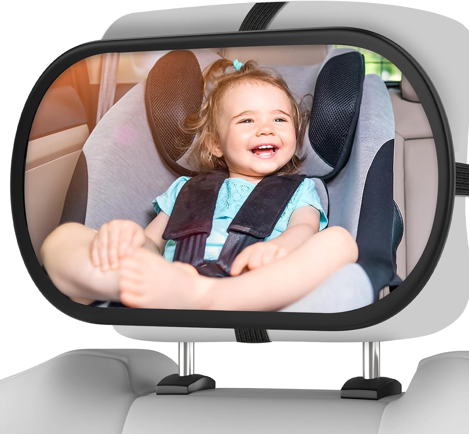 Detalle de BOEYOS BM100 Rear-Facing Car Seat Mirror, 360° Adjustable, Wide-Angle View
