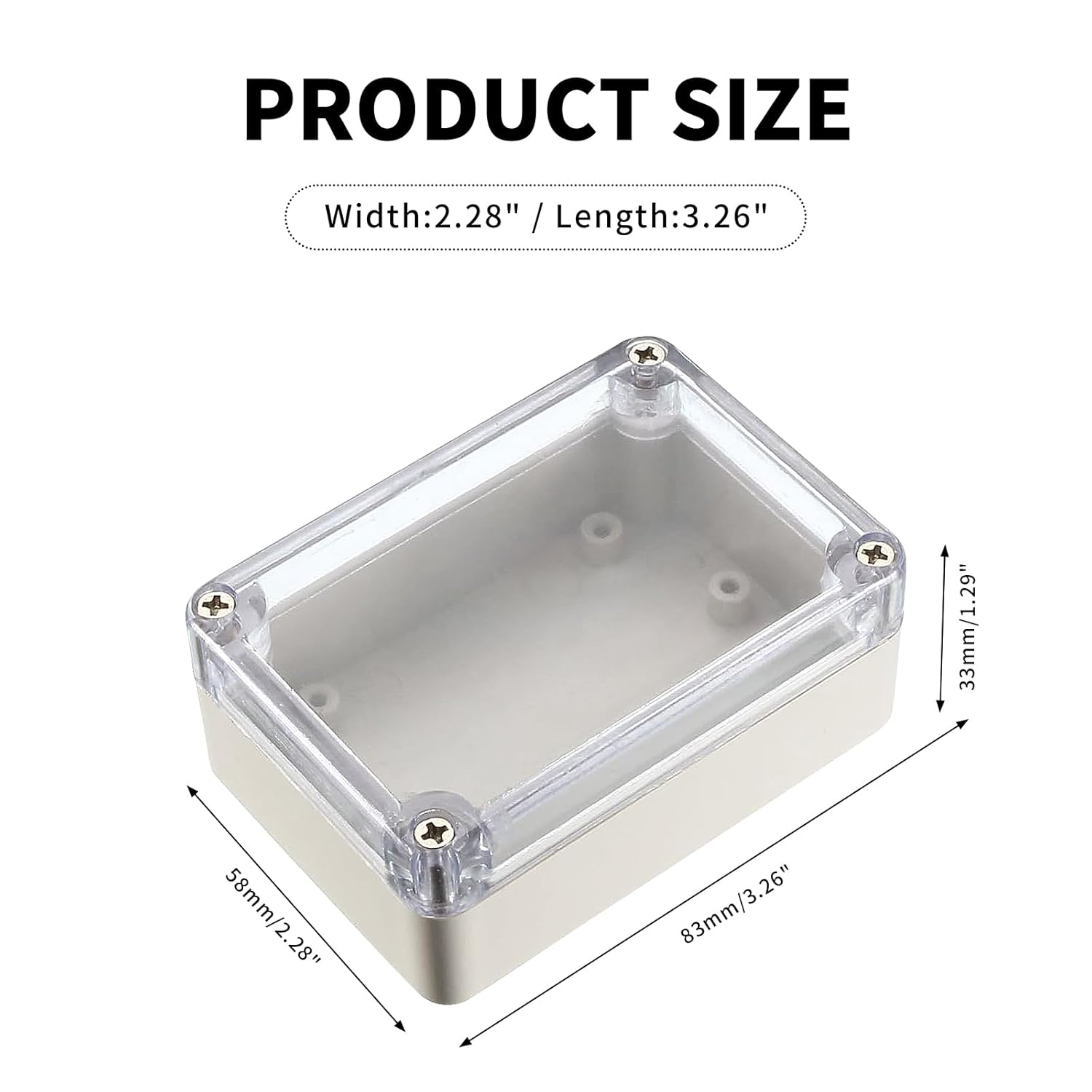 Thumbnail 2 de ANMOO Large Waterproof PVC Junction Box (IP67) – White, 264x184x60mm