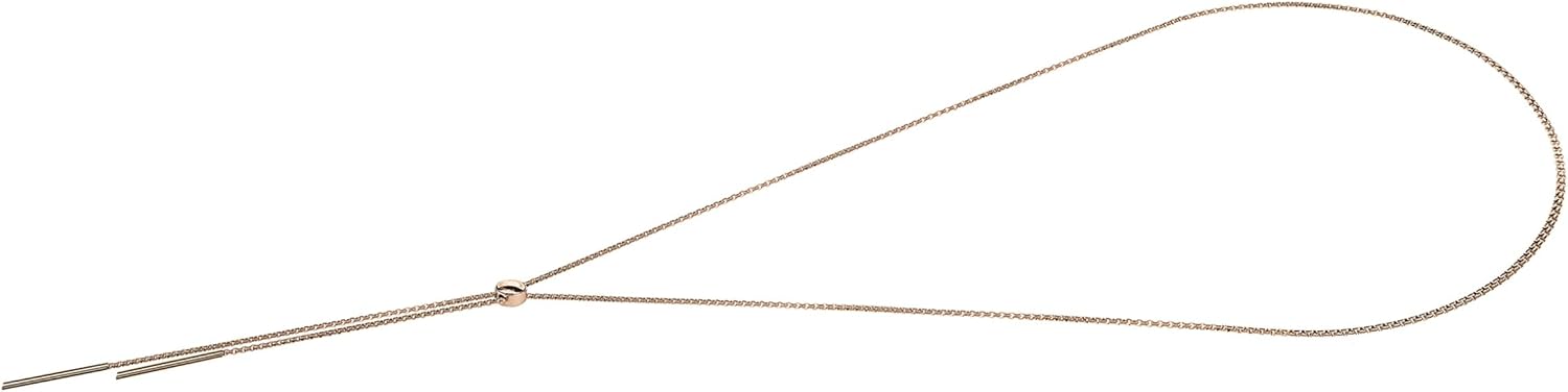 Detalle de LIEBESKIND BERLIN Damen Schmuck – Verstellbare Y-Halskette aus rosévergoldetem Edelstahl mit passenden Ohrringen