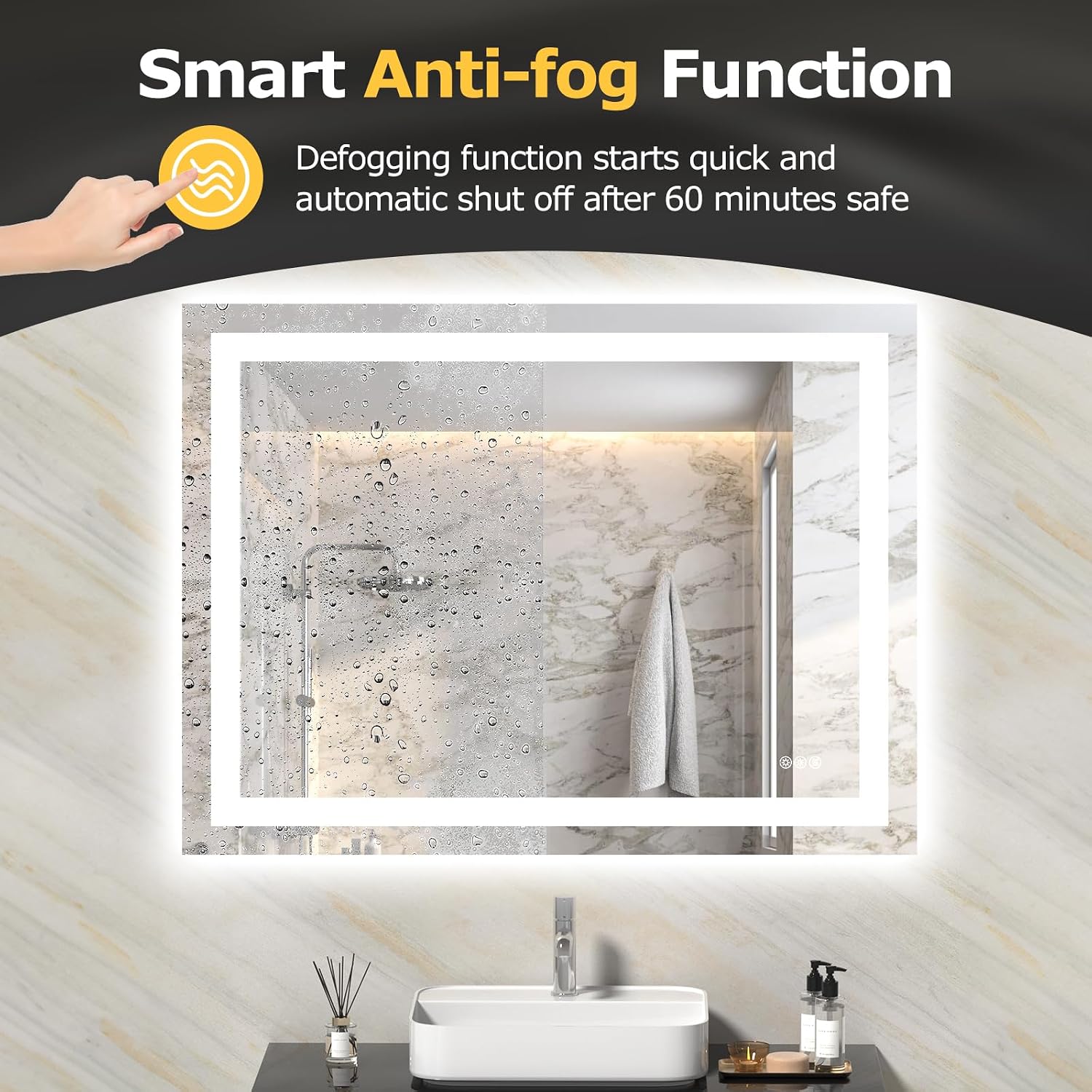 Thumbnail 5 de Hivone 40X30 LED Bathroom Mirror