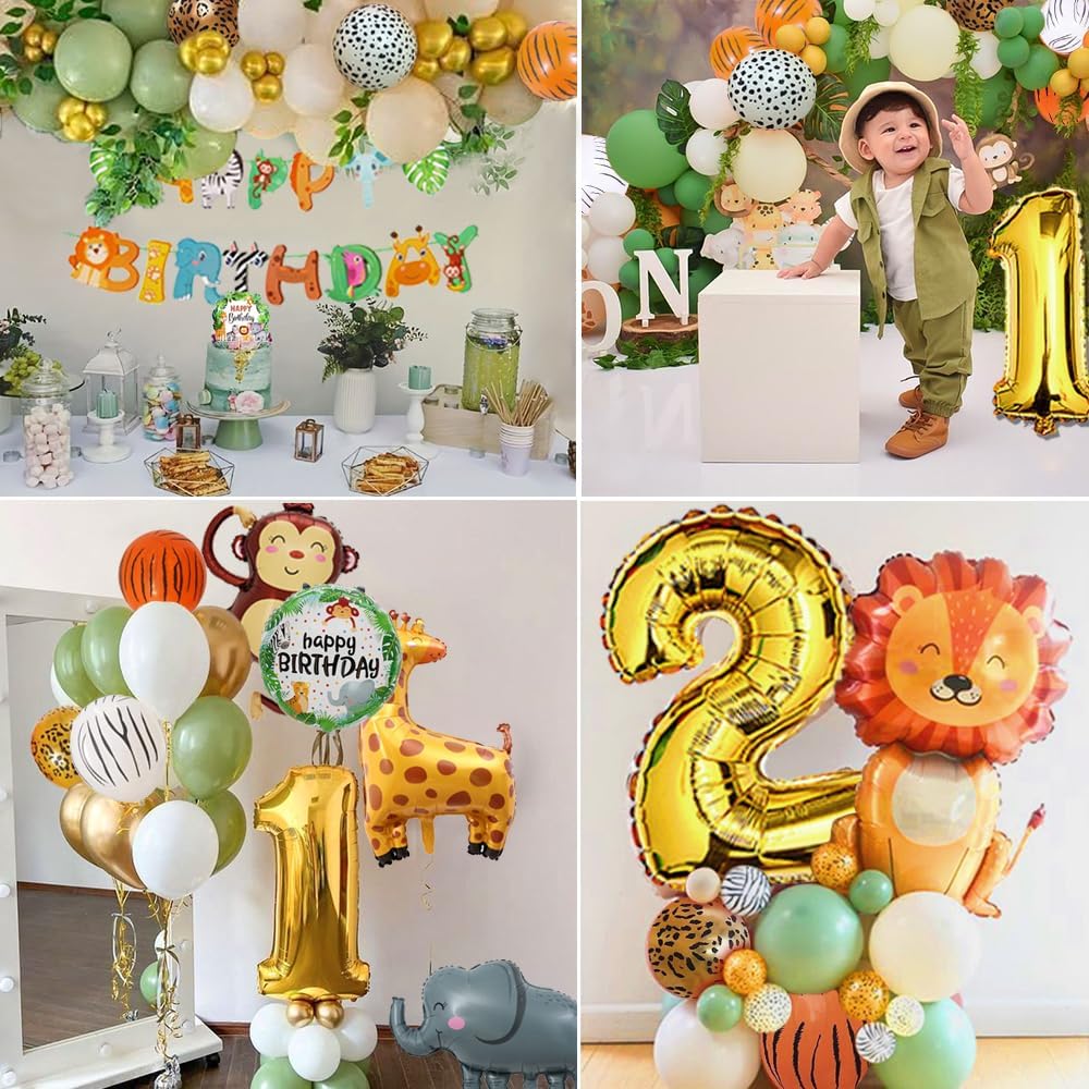 Thumbnail 2 de 1st Birthday Jungle Safari Decorations for Boys and Girls by FUBABCO