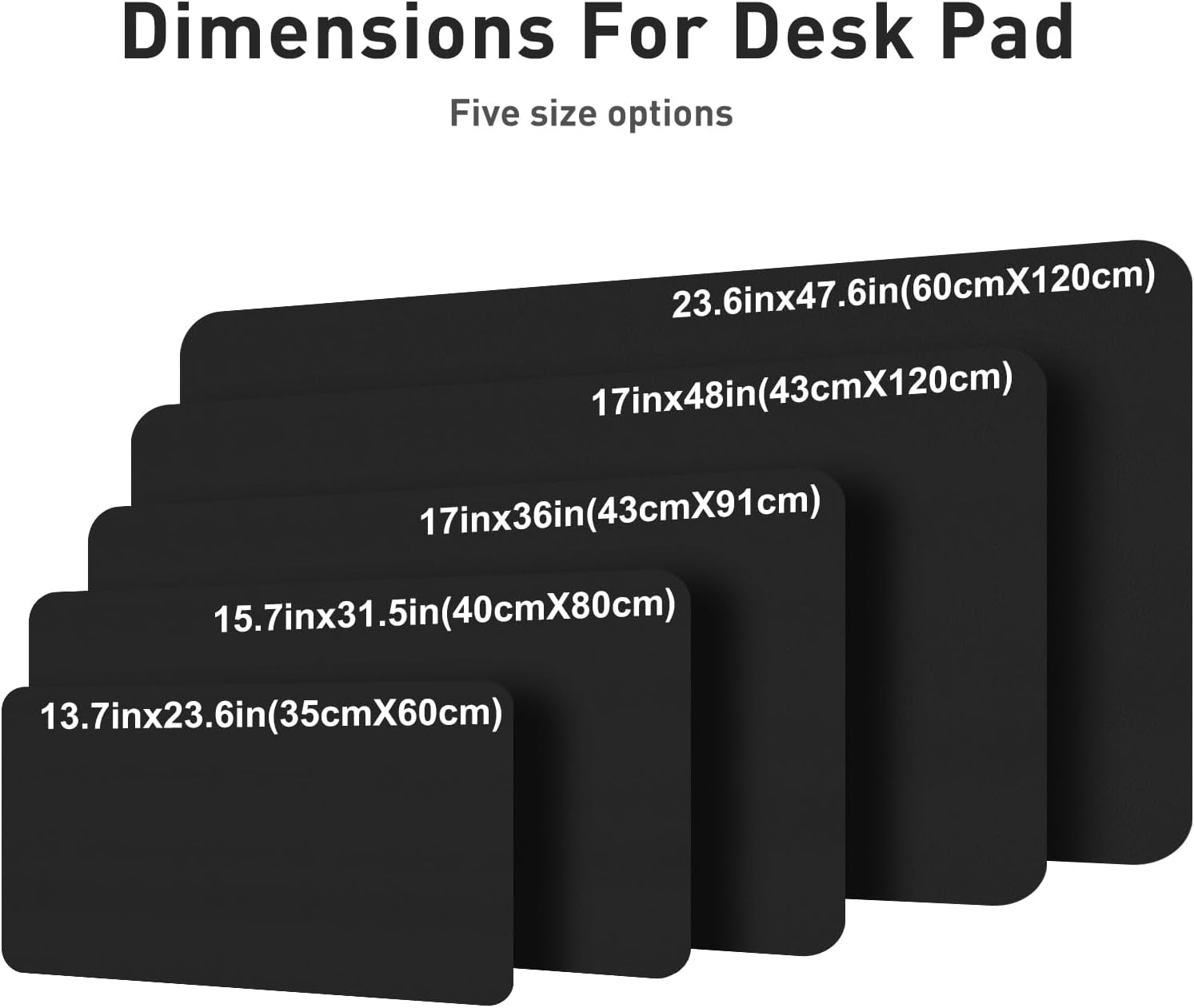 Thumbnail 6 de Aothia CA-001 Desk Pad, 36 x 17-Inch Black PU Leather, Non-Slip Backing