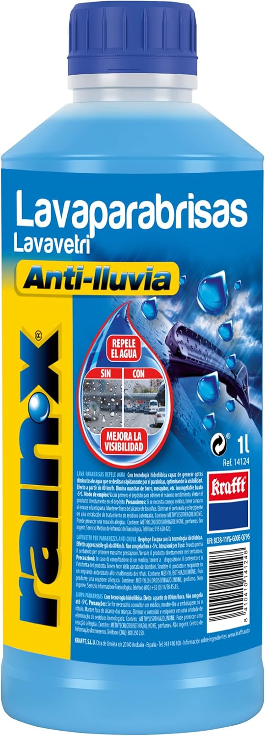 Thumbnail 1 de Rain-X Tergicristallo per Auto concentrato con Tecnologia idrofobica Antipioggia – visibilità superiore, Formula idrorepellente, 1 l