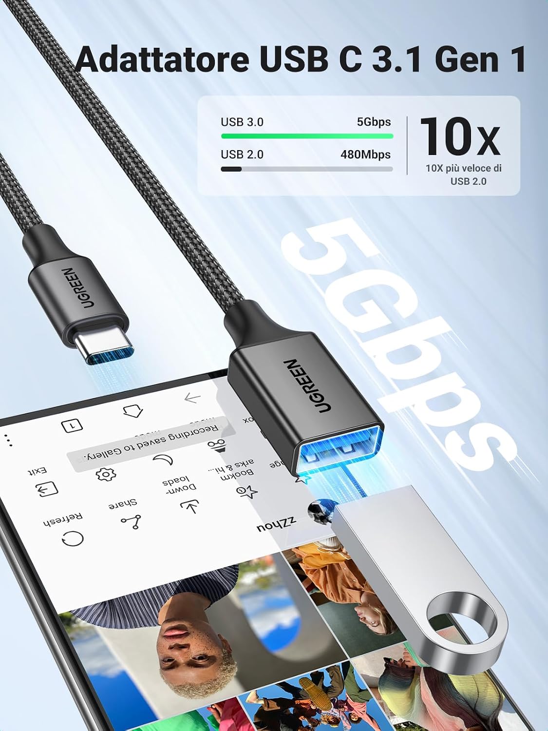 Thumbnail 2 de UGREEN Cavo OTG USB-C a USB 3.0