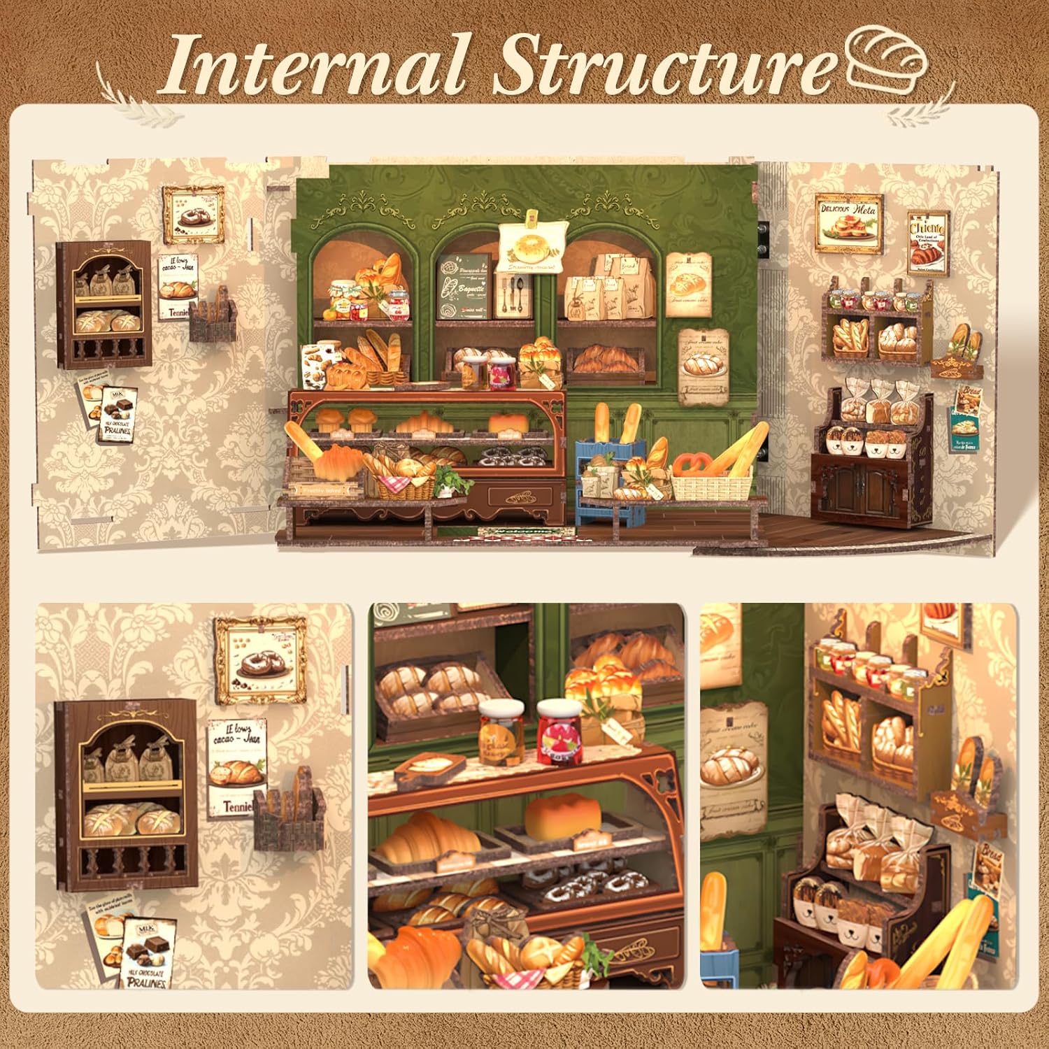 Thumbnail 4 de CUTEBEE Book Nook Kit Mrs Hunt Bakery