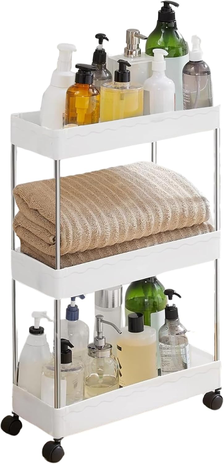 Detalle de MAGIC SELECT C6267 opbergwagen met 3 niveaus, wieltjes en afneembare haken