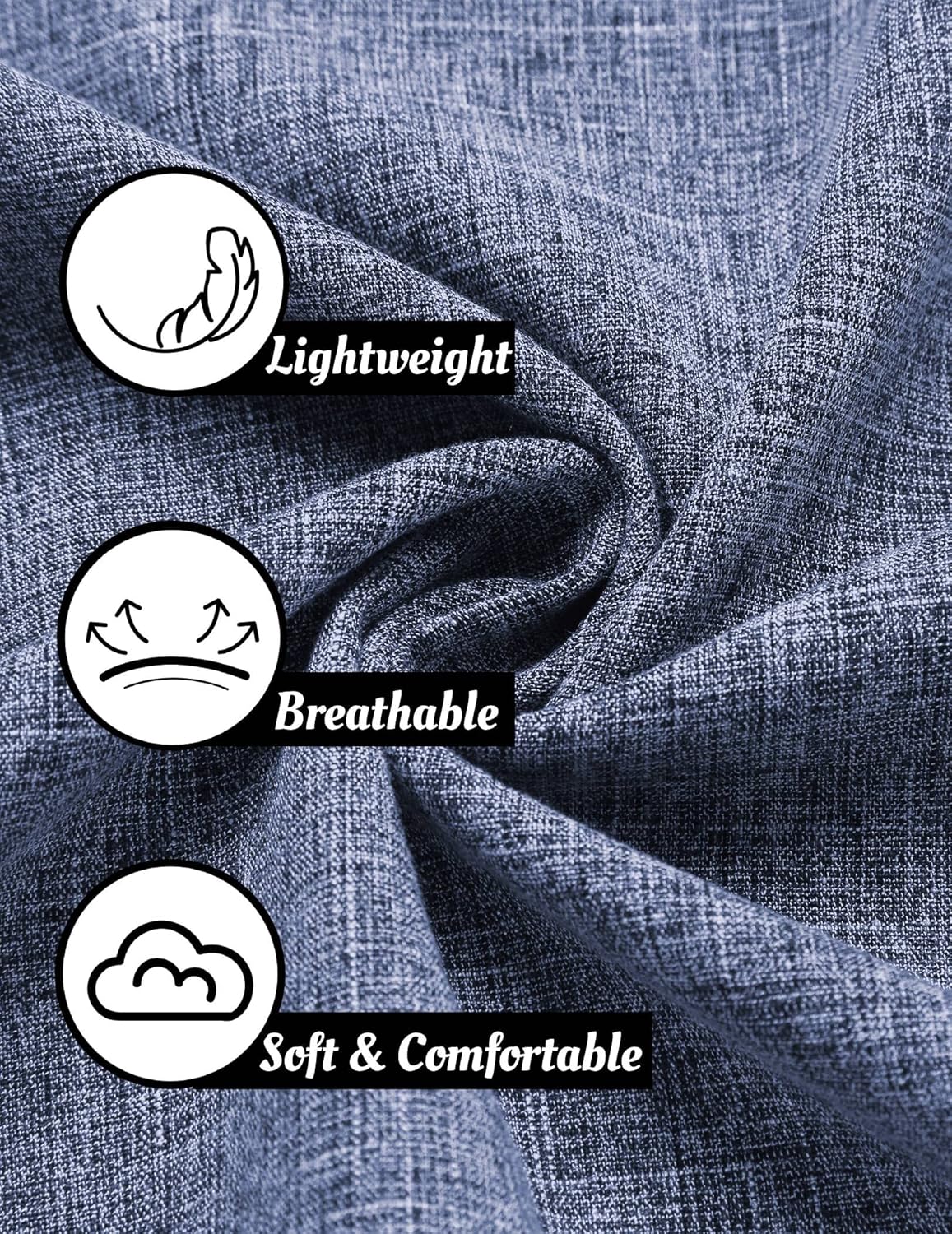 Thumbnail 4 de COOFANDY Linen Short Sleeve Button-Down Shirt