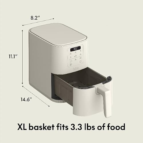Thumbnail 6 de bella Fits-anywhere Slim Air Fryer, 4qt Ceramic (Oatmilk) by BELLA