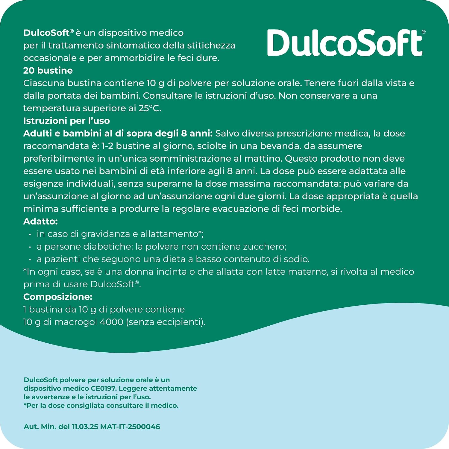 Thumbnail 6 de DulcoSoft Lassativo Macrogol 4000, 20 Bustine — sollievo delicato per stitichezza