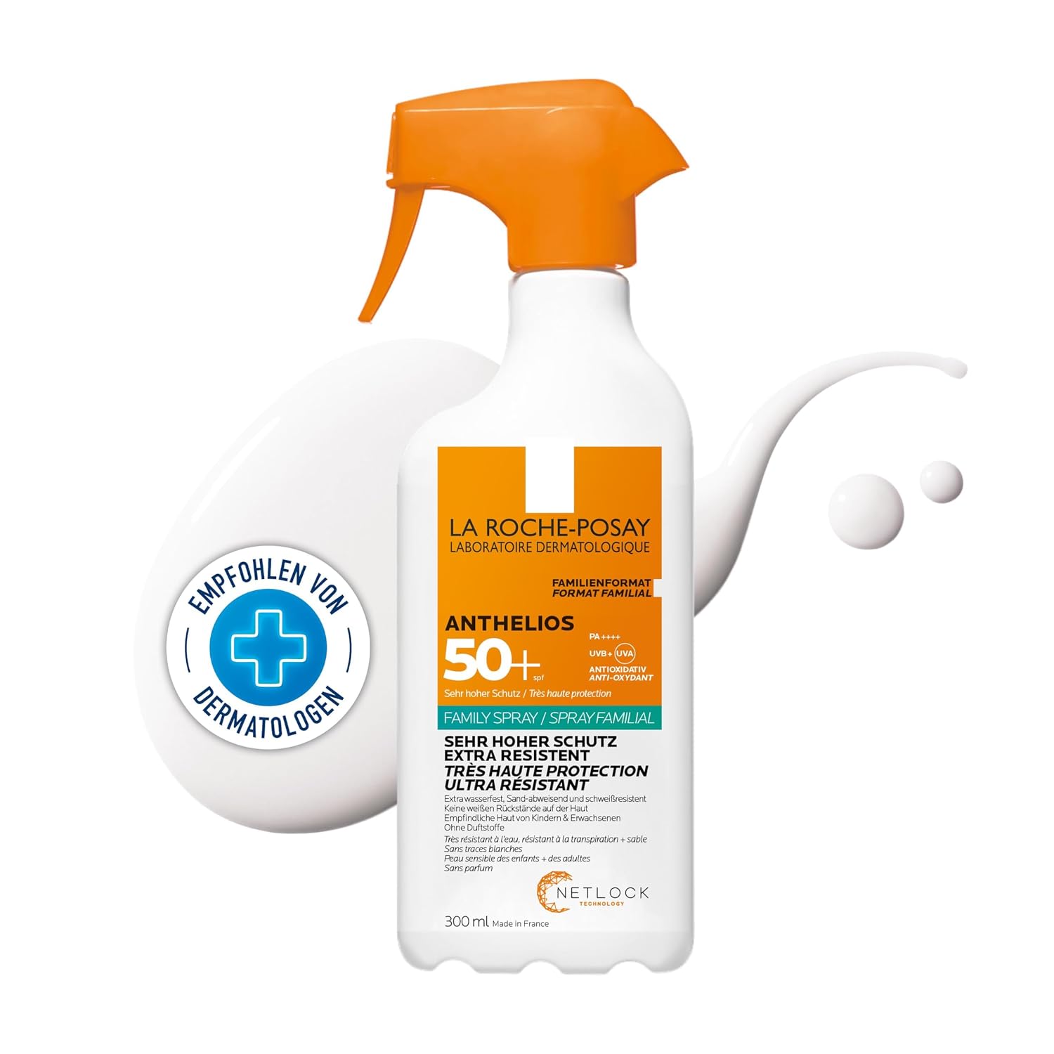 Detalle de La Roche-Posay Anthelios Invisible Family Spray LSF 50+ – unsichtbarer, wasserfester Sonnenschutz für die ganze Familie