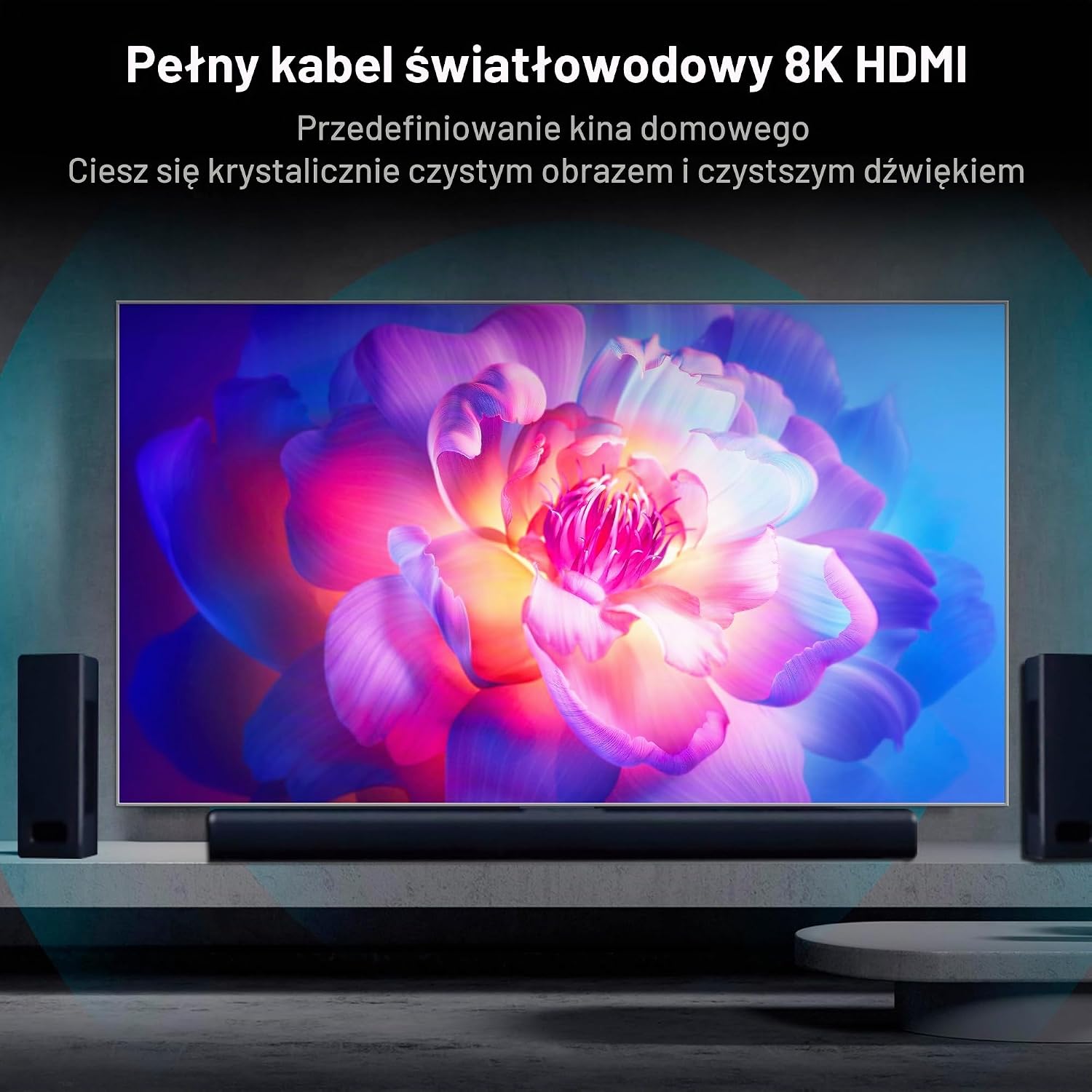 Thumbnail 6 de RUIPRO SNPF21GEN4AK-20 – światłowodowy kabel HDMI 2.1, 20 m, 48 Gb/s, odłączany