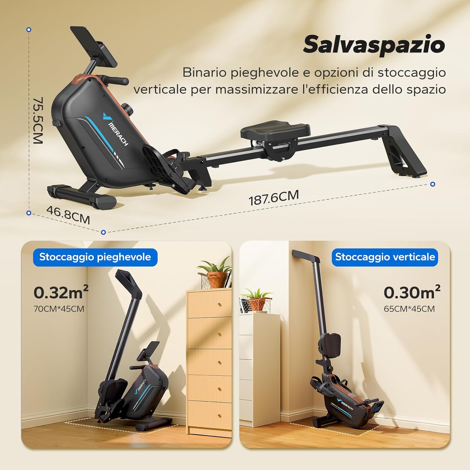 Detalle 2 de MERACH Vogatore magnetico 130 cm 🚣