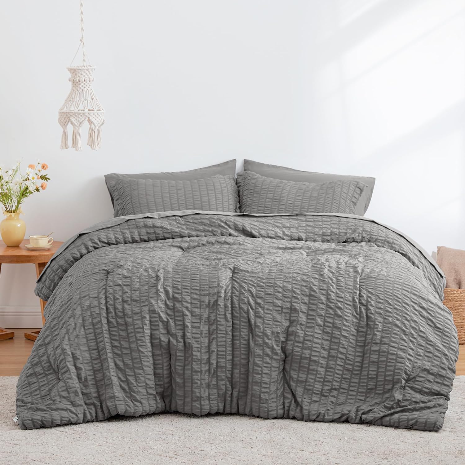 Thumbnail 1 de Love's cabin Seersucker 7-piece comforter set