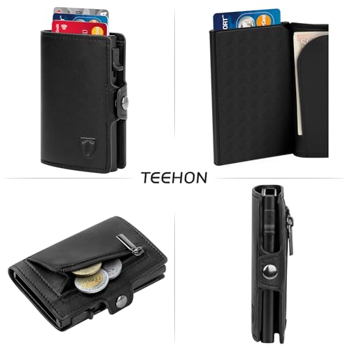 Thumbnail 2 de TEEHON Porte-Cartes RFID Slim – Porte-cartes minimaliste, noir