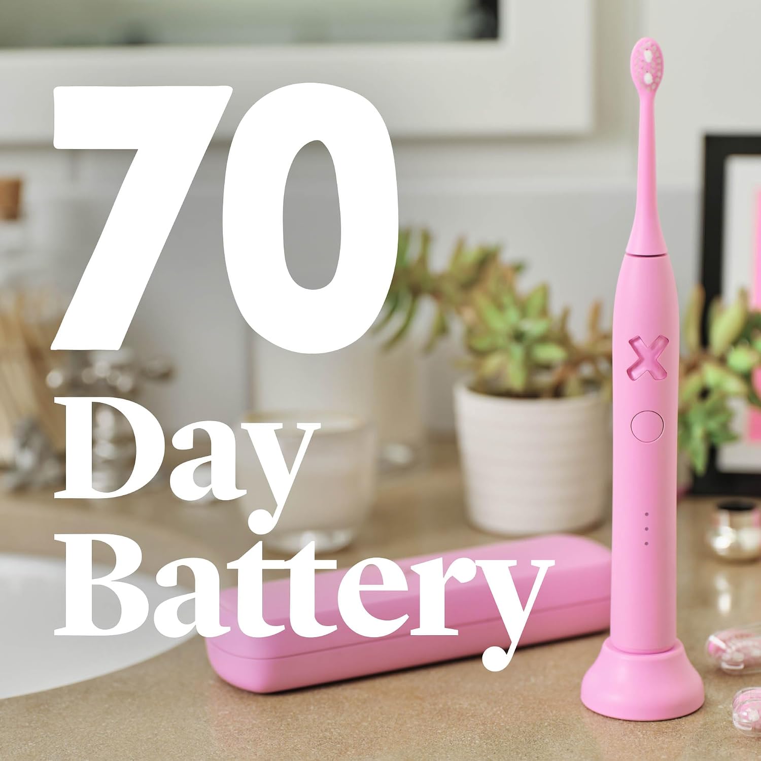 Thumbnail 1 de Made by Dentists PRO-X Sonic Electric Toothbrush for Adults – 70-Day Battery, Whitening Mode, 3 Heads, Pink