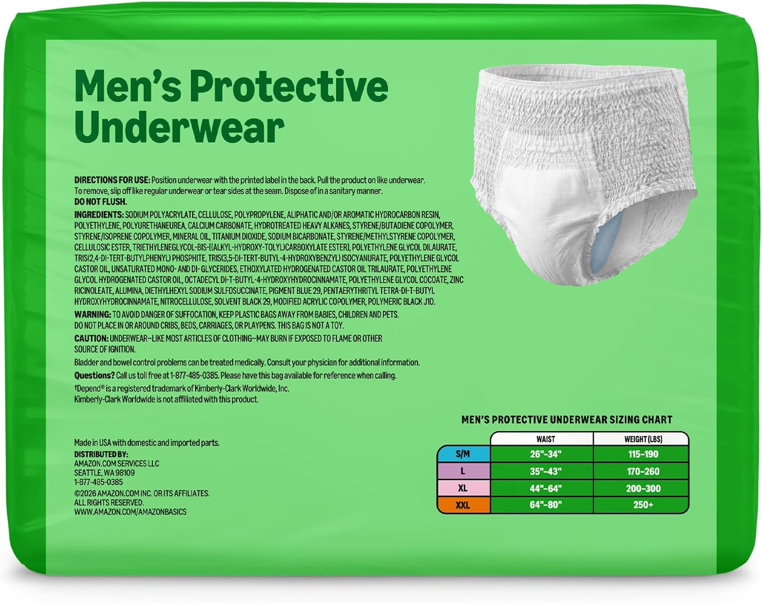 Thumbnail 6 de Amazon Basics Incontinence Underwear L 54-pack