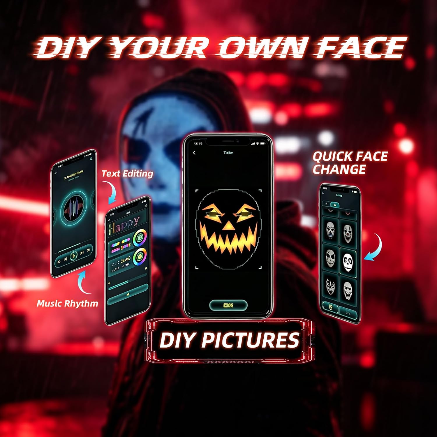 Detalle de JDBMAOYE LED Mask, 115 Patterns