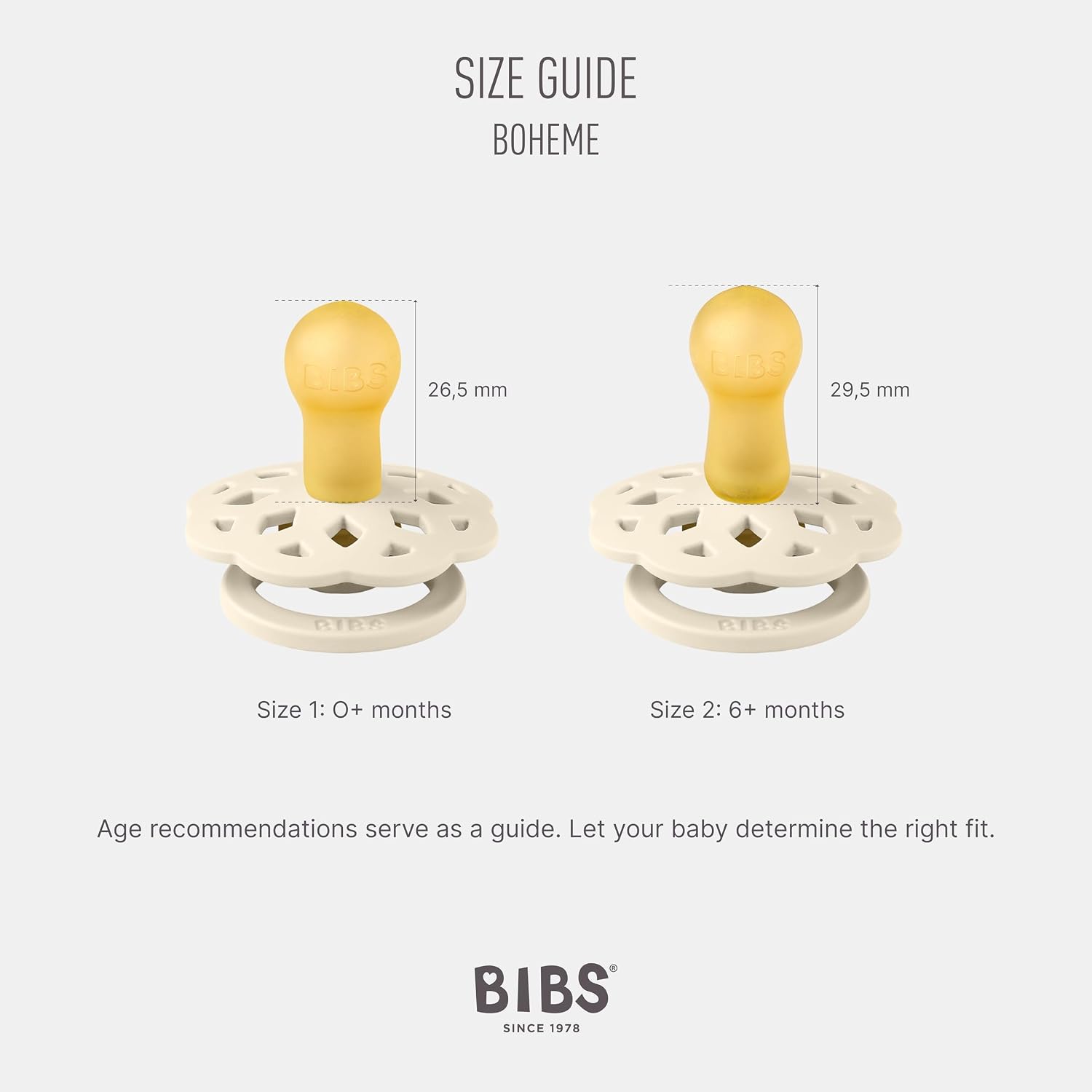 Detalle de BIBS Boheme Soother 6–18 months, pack of 4