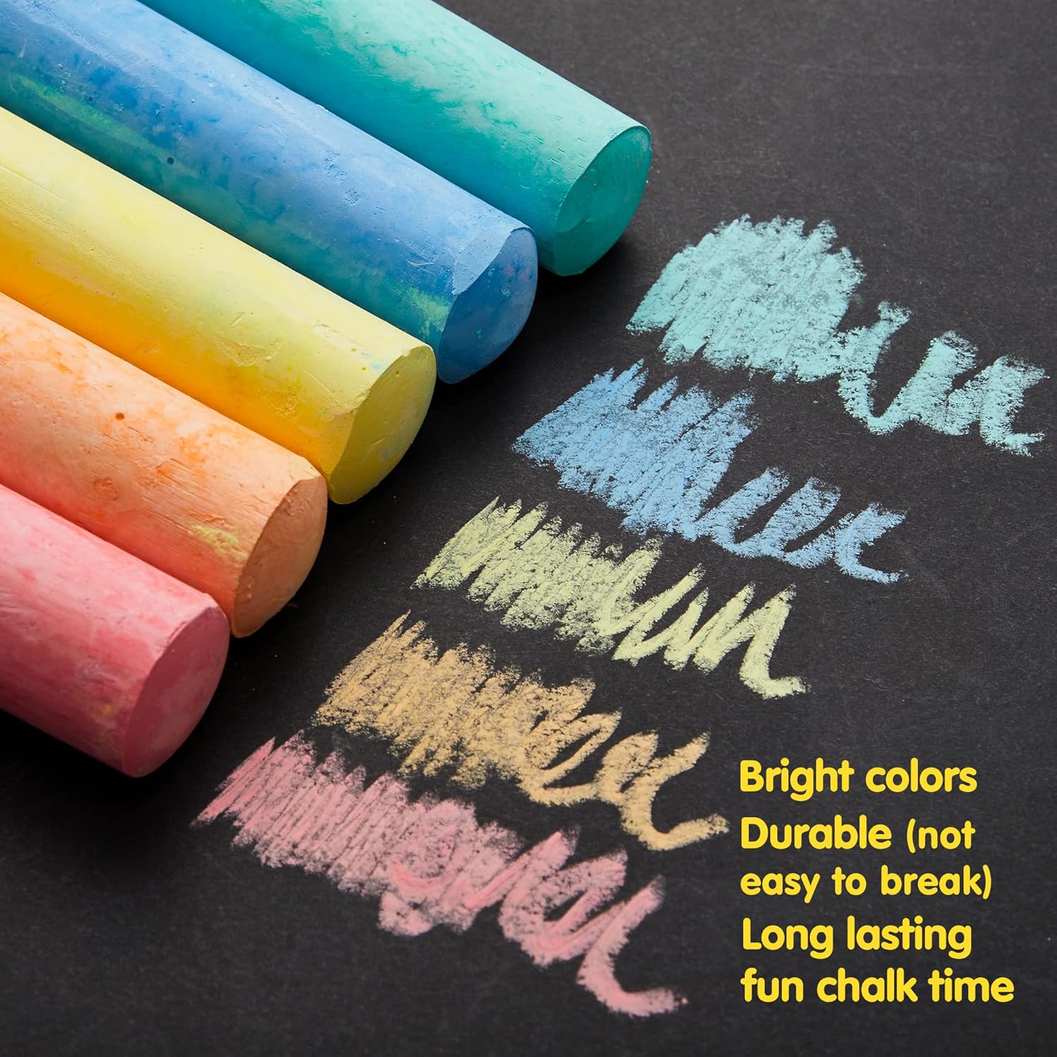 Thumbnail 3 de JOYIN 150-Piece Sidewalk Chalk Set (30 Packs, 5 Colors) — Jumbo, Non-Toxic, Washable Outdoor Chalk