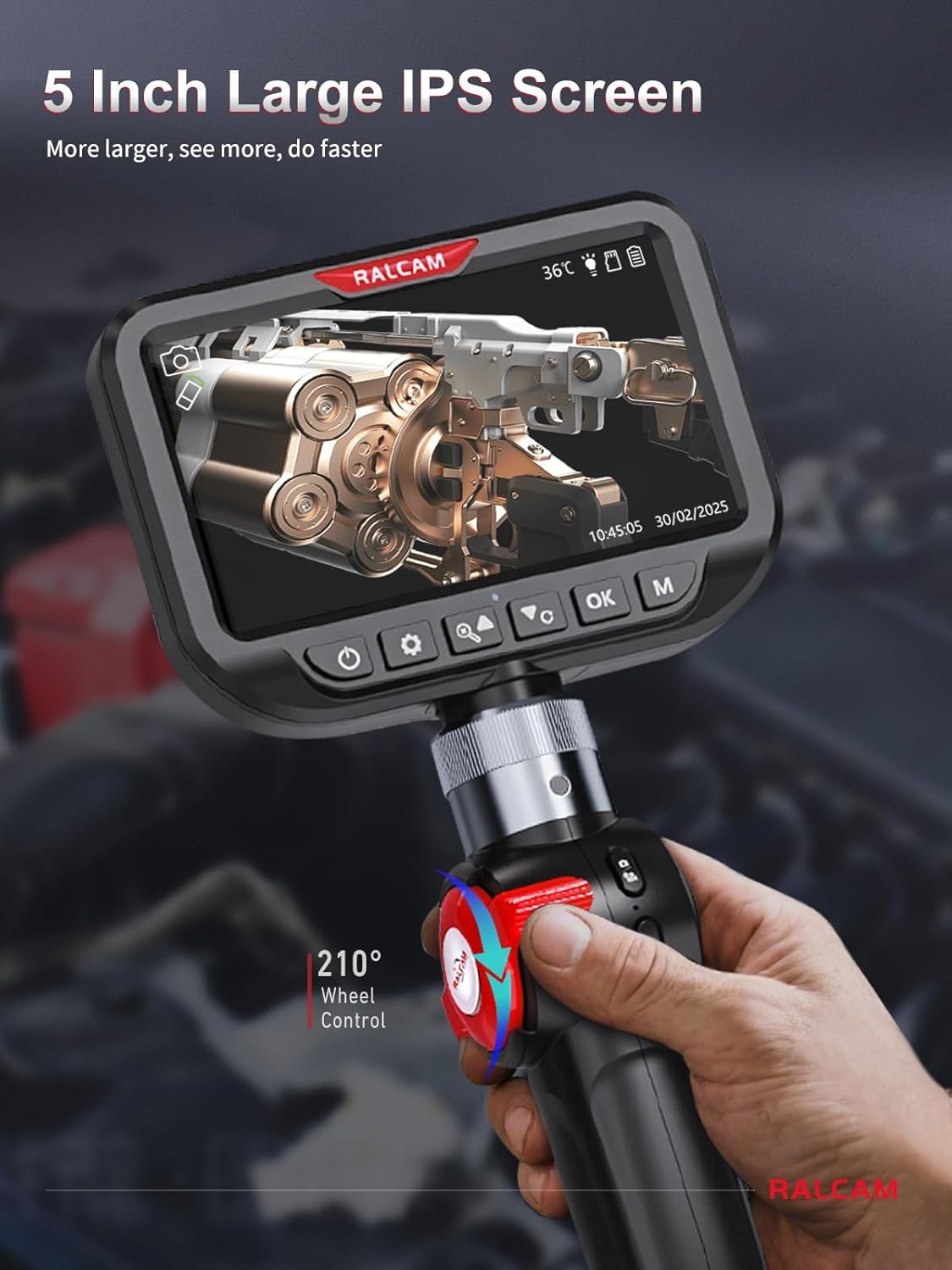 Thumbnail 1 de Ralcam Dual Lens Articulating Borescope 6.5mm Endoscope Camera 📷