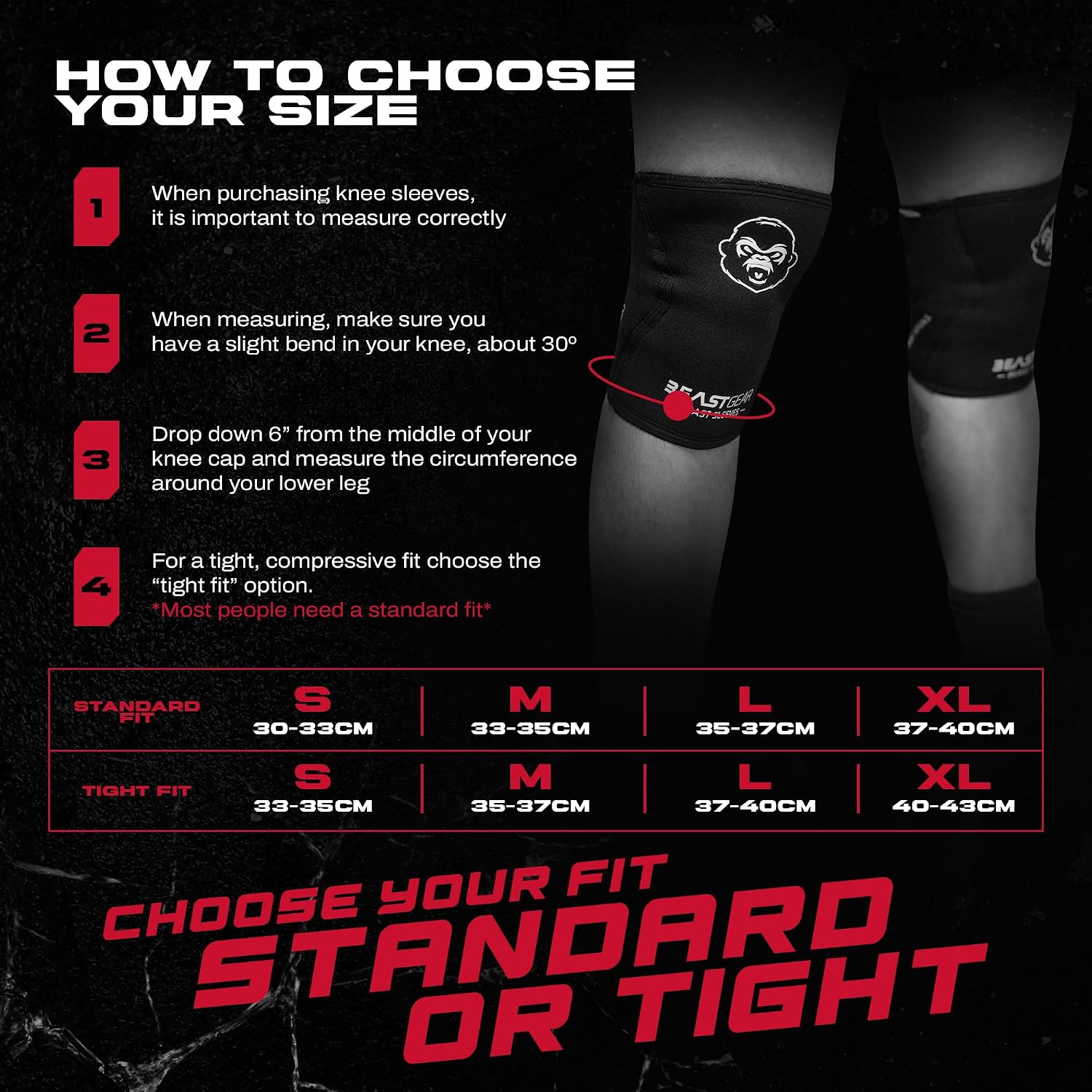 Thumbnail 4 de Beast Gear Sleeves 5mm Knee Compression