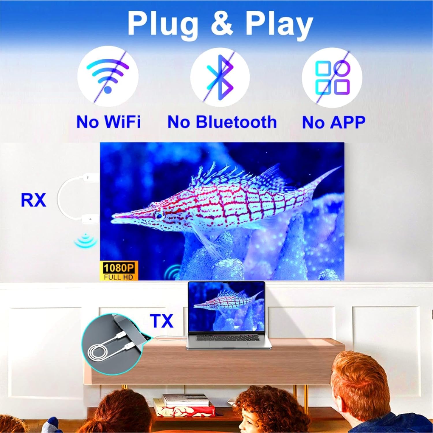Detalle 2 de Trasmettitore HDMI wireless 4K 50m per TV e proiettore