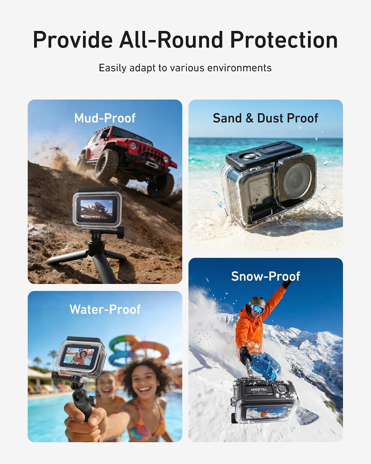 Thumbnail 5 de TELESIN Anti-Fog Waterproof Case for DJI Osmo Action 6: 60m/196ft Underwater Housing