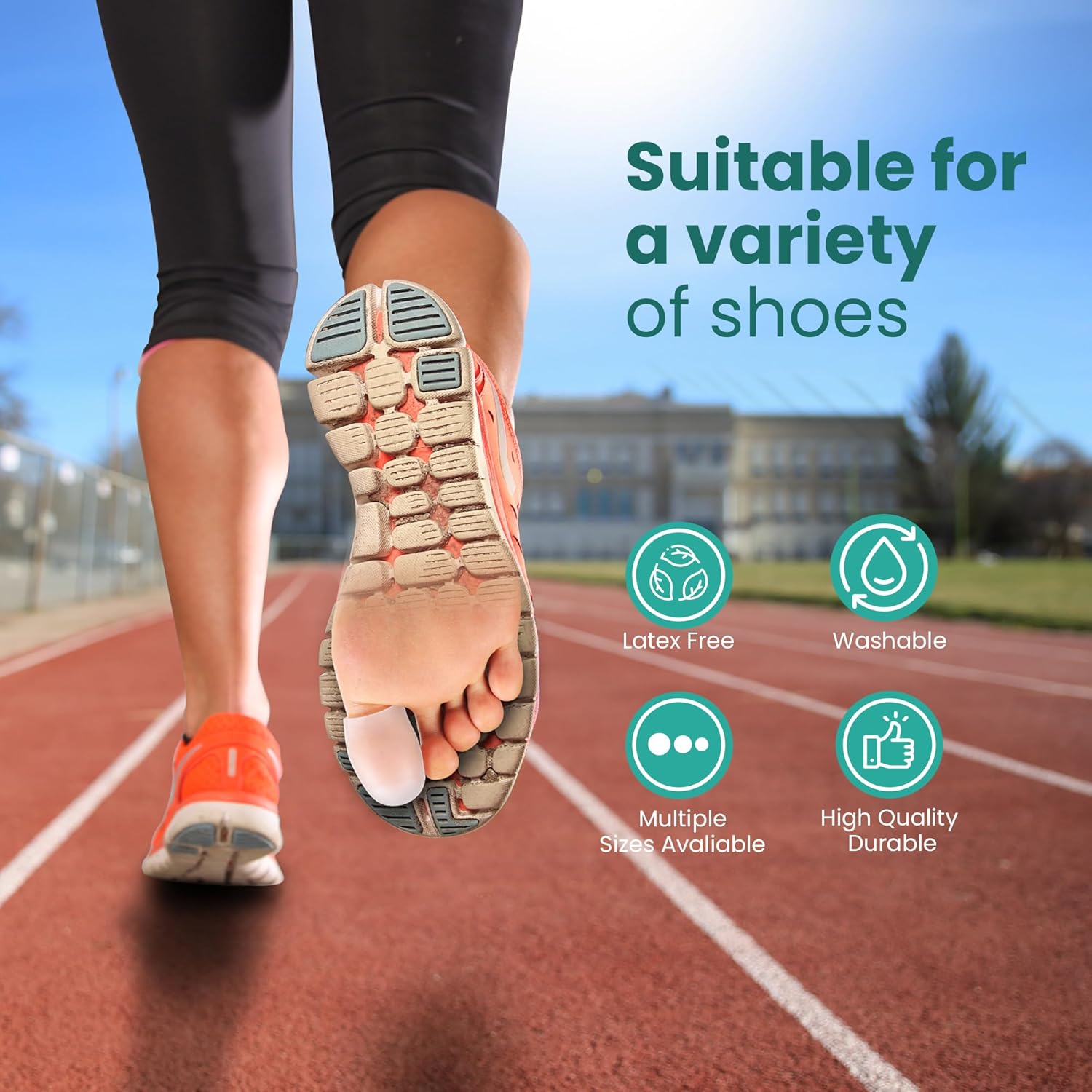 Thumbnail 6 de Welnove Gel Toe Cap and Protector – Infused Silicone Toe Covers (8L, Clear)