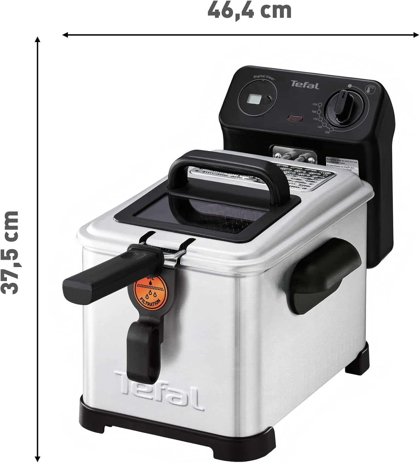 Detalle de Tefal Filtra Pro FR5160 friteuse, 4 liter, 2400 W en regelbare thermostaat
