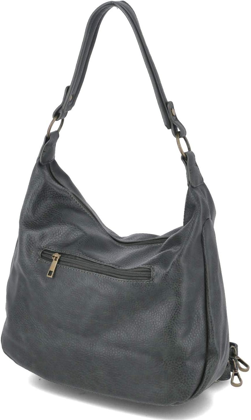 Detalle de Rieker Damen H1016 Umhängetasche – Trendige Handtasche mit abnehmbarem Gurt