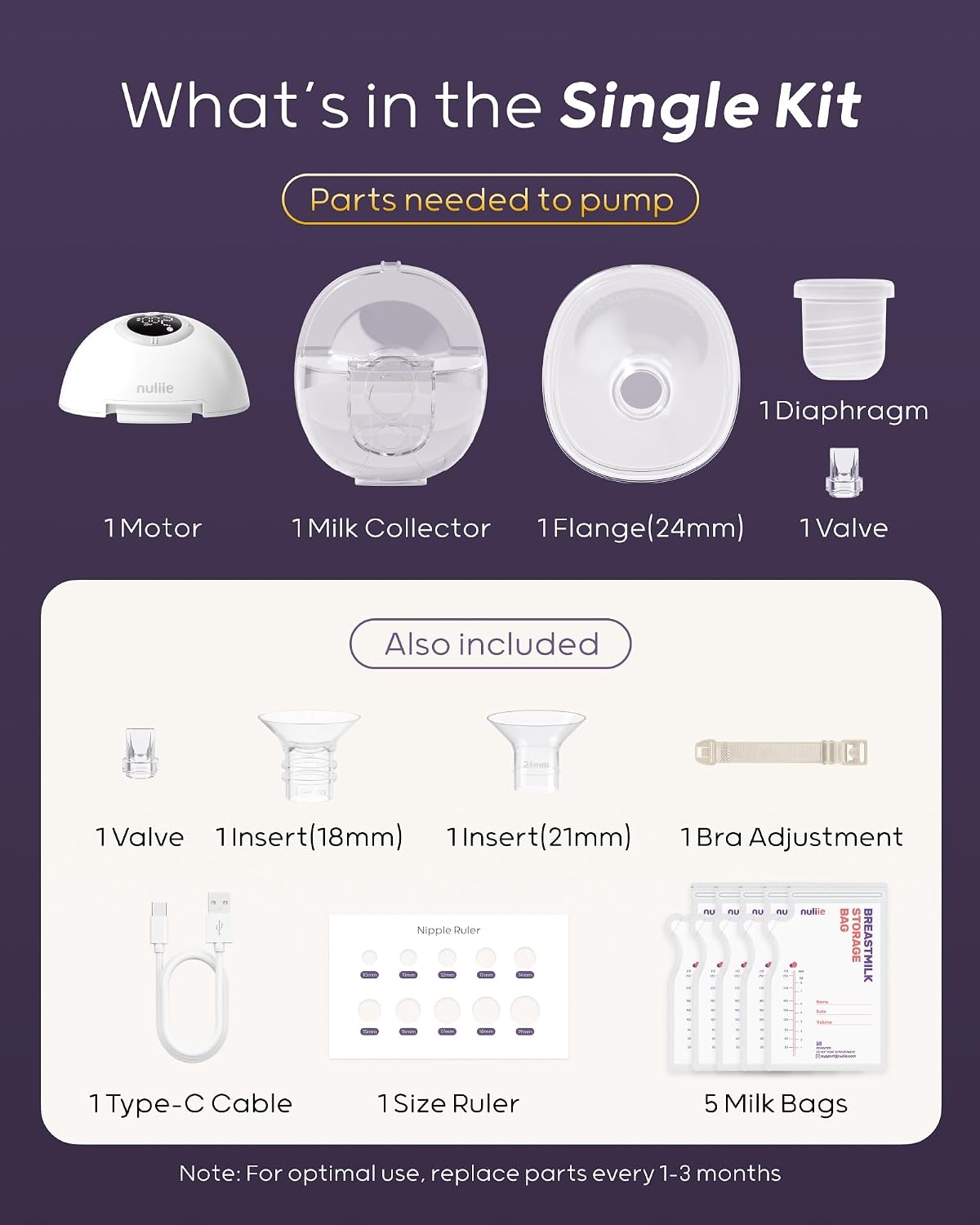 Detalle de Nuliie S32 Hands-Free Wearable Breast Pump