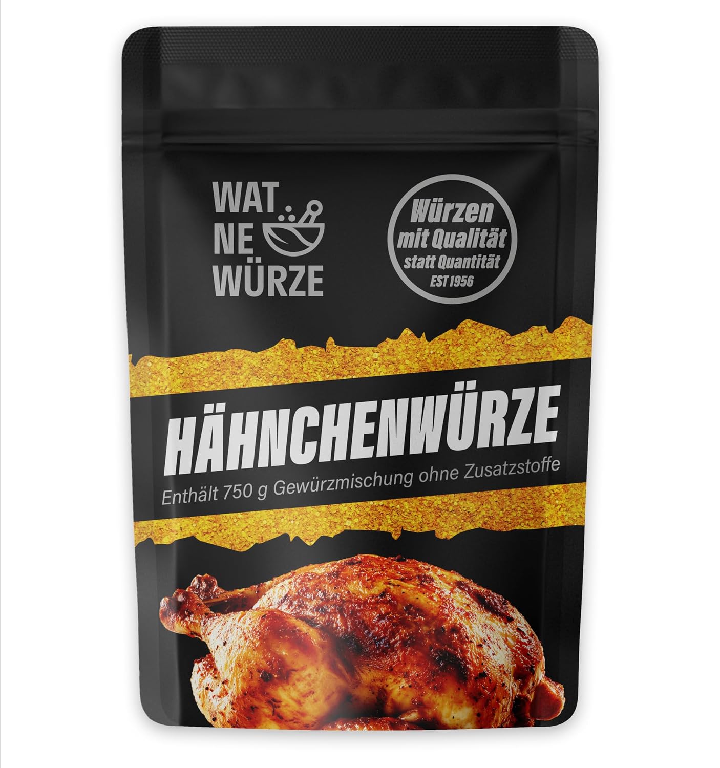 Detalle de WAT NE WÜRZE Chicken Rub Hähnchengewürz (750 g) – Gewürzsalz für Brathähnchen, Wings & mehr