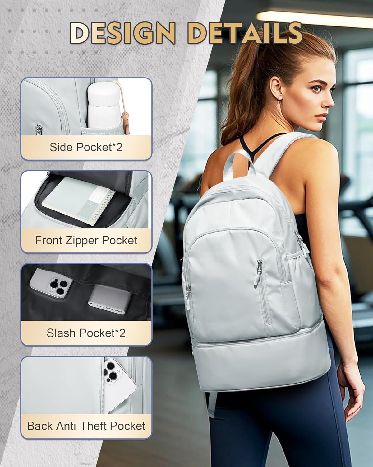 Thumbnail 2 de VENATIN Gym Backpack for Women and Men