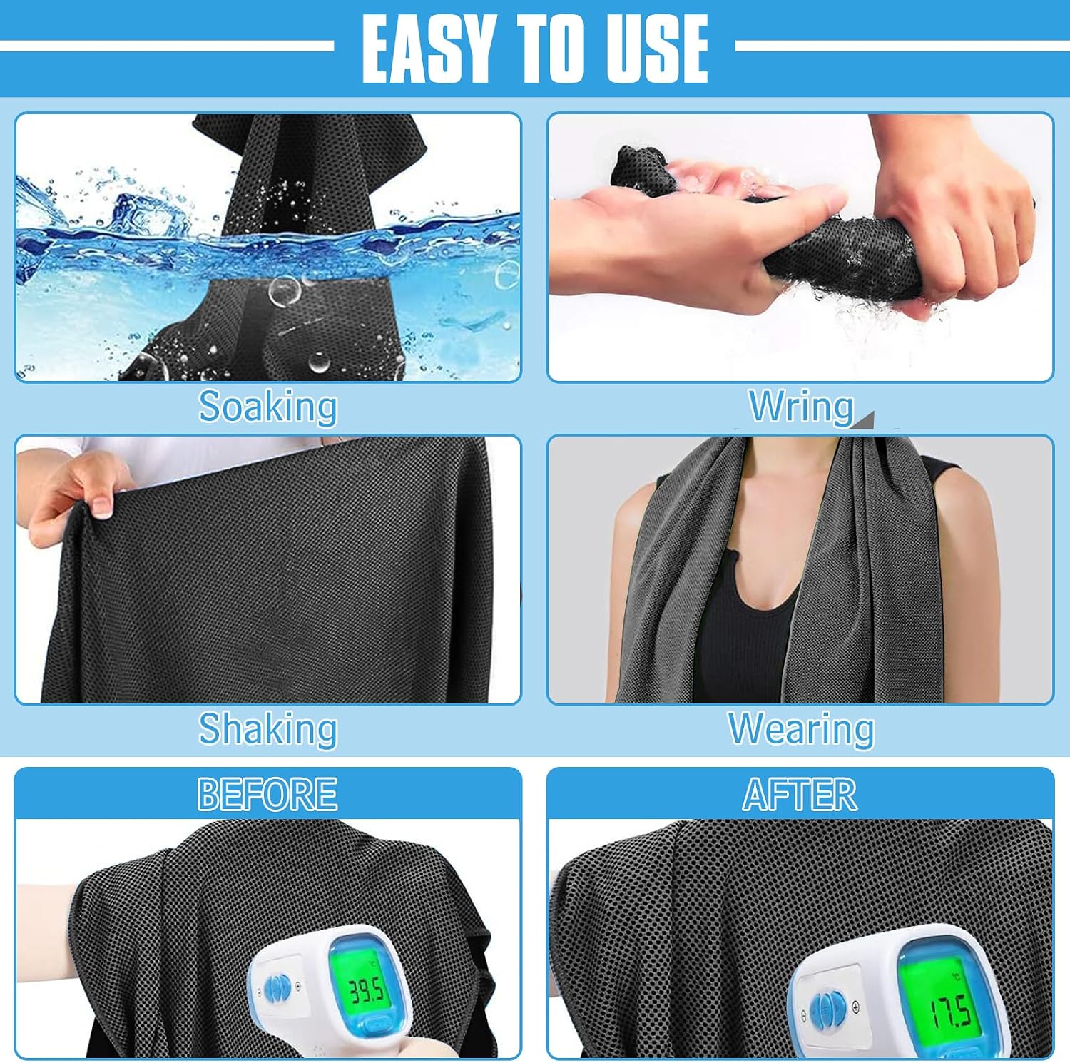 Detalle de VAKKI Cooling Towel for Sports 1-Pack 🧣