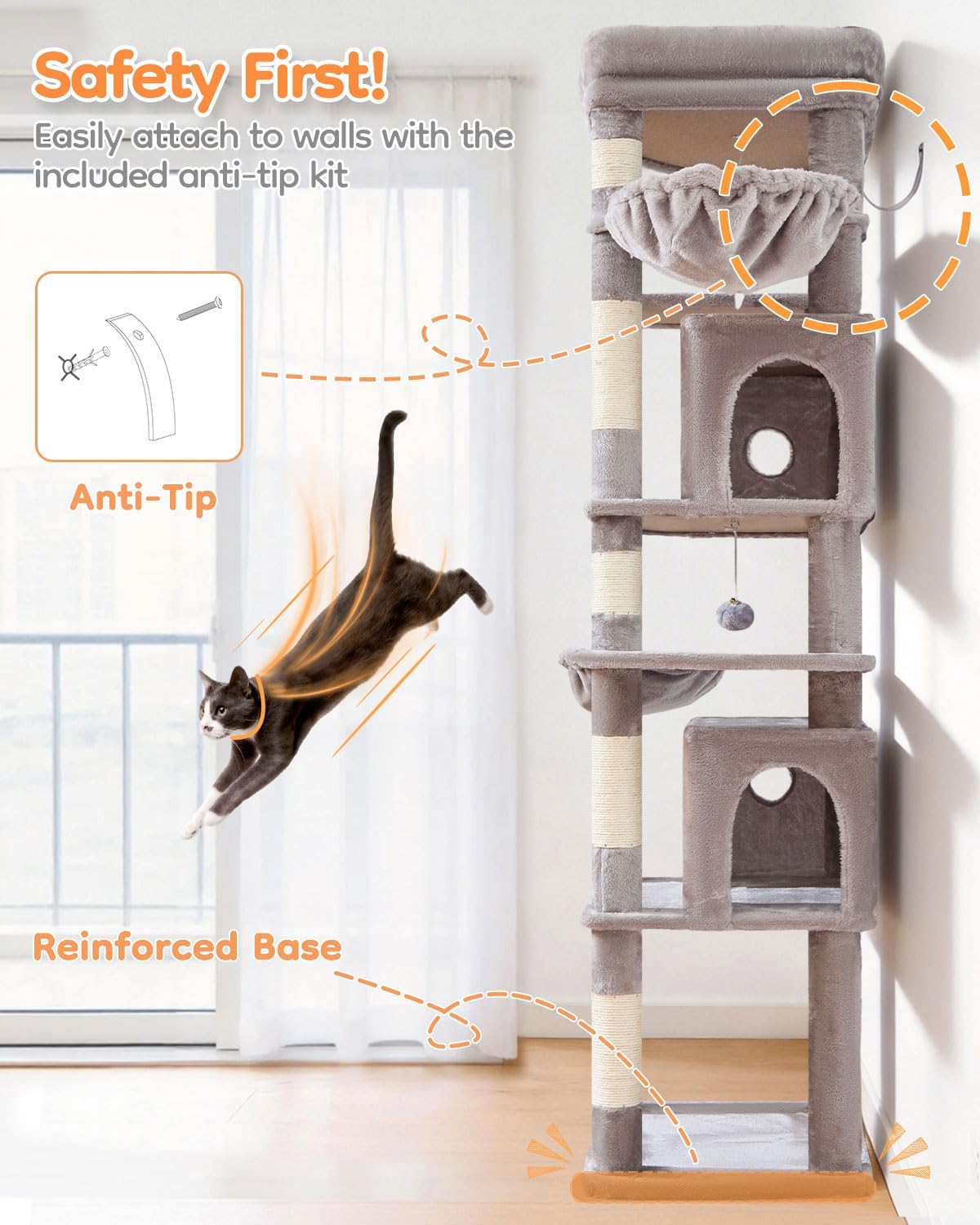Thumbnail 6 de Taoqimiao Cat Tree, 73-Inch