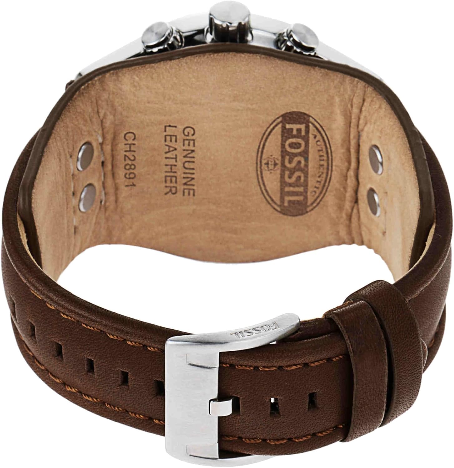 Detalle de Fossil Coachman da uomo: cronografo al quarzo con cinturino in pelle 44 mm
